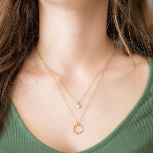 18k gold plated double - double, layer