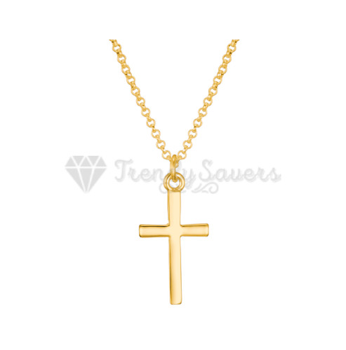 18k gold plated crucifix - 18k,