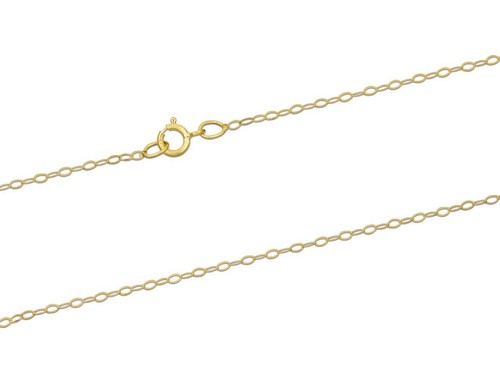 9ct gold trace chain 18 - gold, 16"