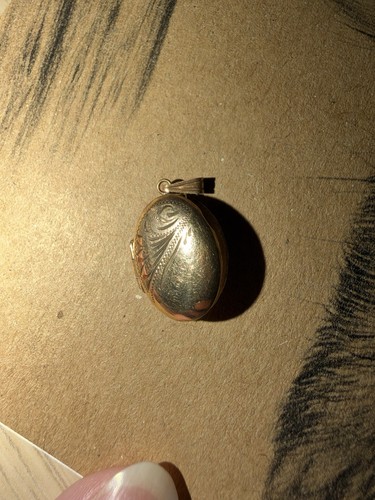 9ct gold vintage locket oval - gold,