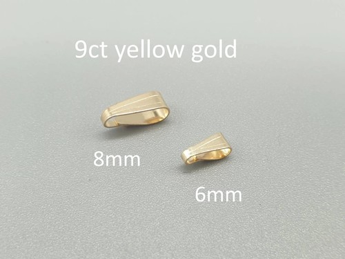 9ct yellow gold bail - yellow, 8mm
