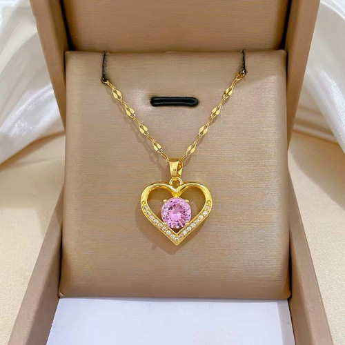18k gold plated - gold, heart