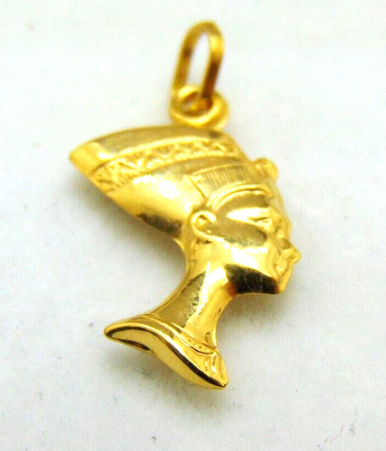 9ct gold nefertiti pendant - 9ct,