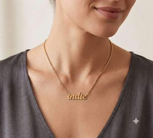 Personalised solid gold name - solid,
