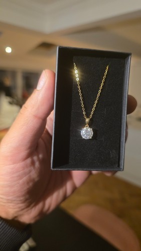 2ct moissanite necklace - moissanite,