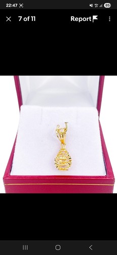 22ct gold pear shaped - gold, pendant