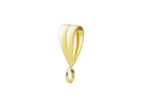 Gold pendant bail fitting - gold,