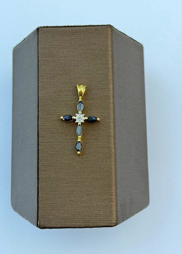 Sapphire and diamond 9ct - , gold