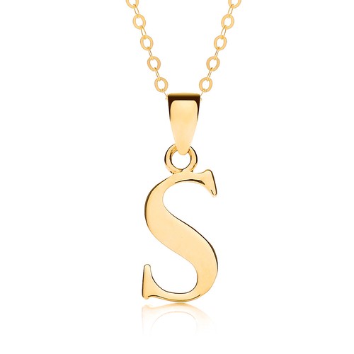 9ct gold initial pendant - 9ct,