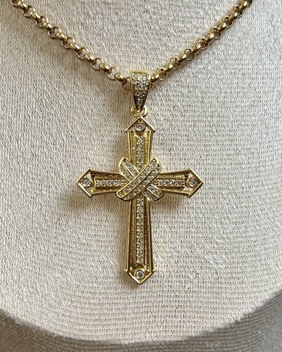 9ct gold crucifix cross - 9ct,