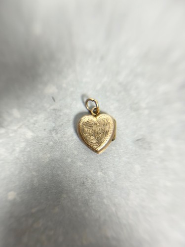9ct yellow gold vintage heart - gold,