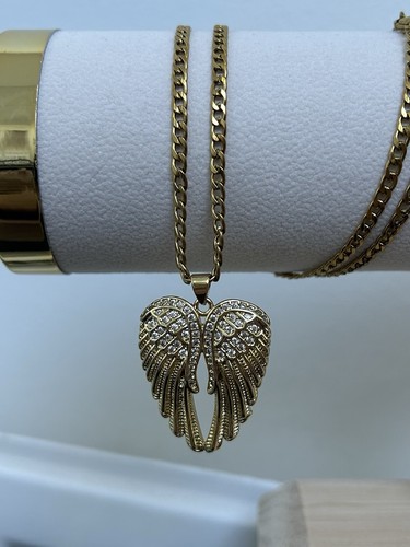9ct gold angel wings - gold,