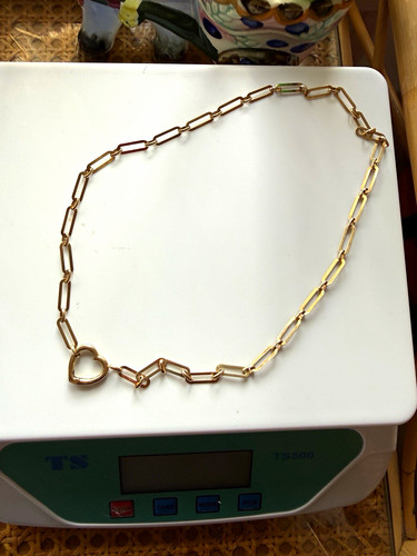 Gold paperclip chain - paperclip,