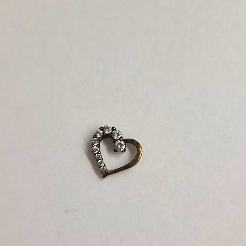 9ct yellow gold heart charm - gold,