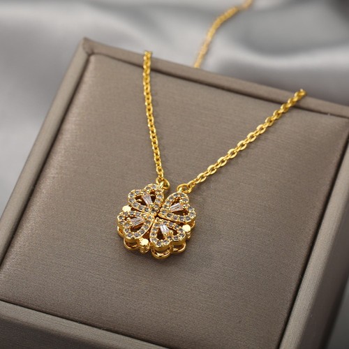 Clover pendant necklace 18k - pendant,