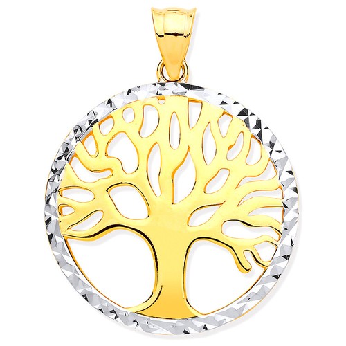 Tree life pendant 9ct gold - tree,