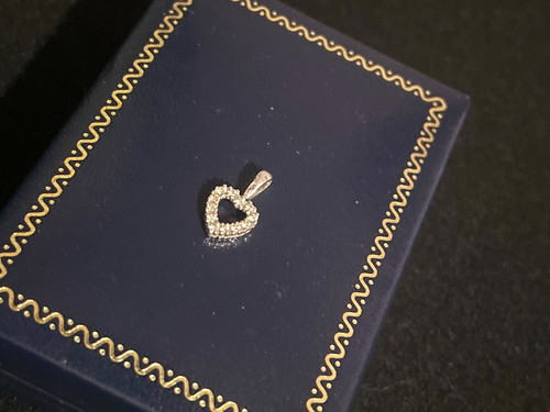 9ct 375 white - white, heart