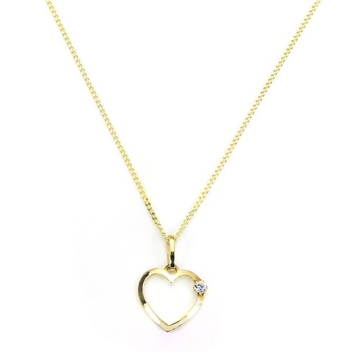9ct gold light - gold, heart