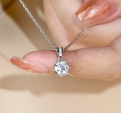 2ct necklace pendant - pendant, white