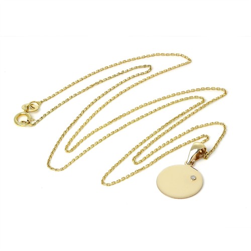 9ct gold engravable round - engravable,