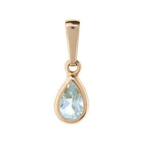 9ct real gold - gold, teardrop