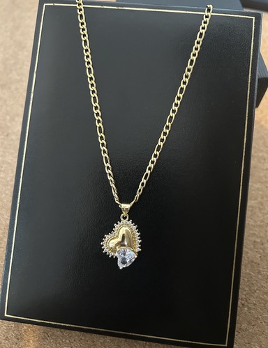 9ct gold double - double, heart