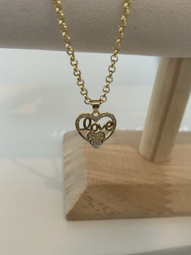 18k gold filled love - gold, heart