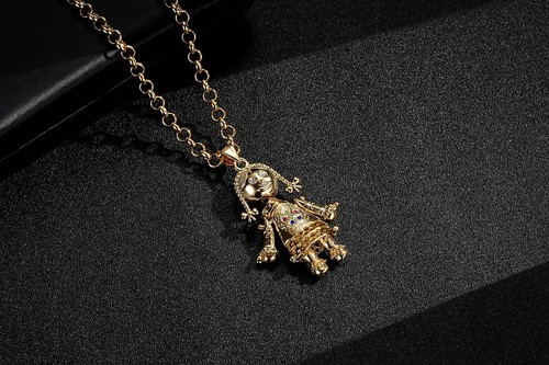 Gold rag doll - pendant, |