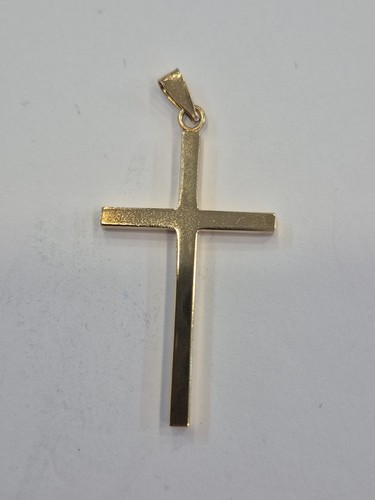 9ct 375 yellow gold cross - gold, 4.84