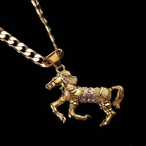 Unisex 9ct gold horse - 9ct,