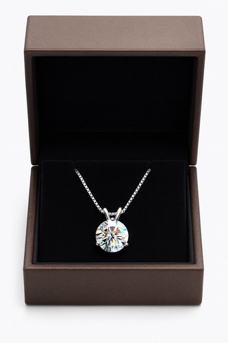 3ct pendant necklace - necklace, white