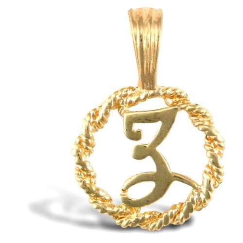 Gold initial pendant - gold,