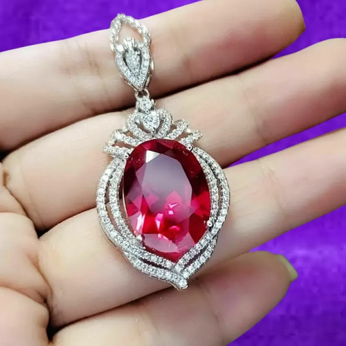 30ct oval cut natural red - 6.30ct,