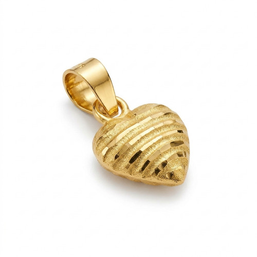Gold heart pendant 18kt - heart,