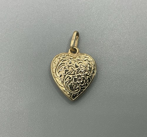 9ct yellow gold heart - , pendant