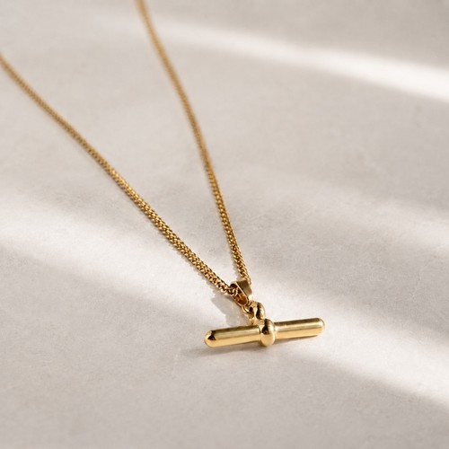 18k gold plated - t, pendant