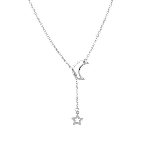 Moon star pendant - moon,