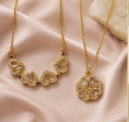 Yellow gold plated flower - gold,