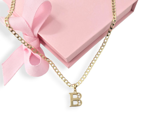 9ct gold letter pendant - 9ct,