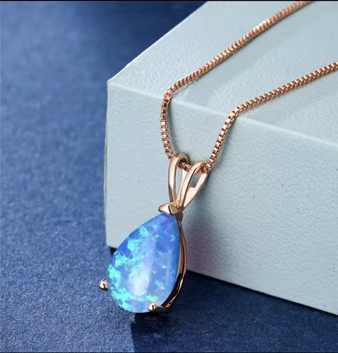 9ct rose gold - gf, blue
