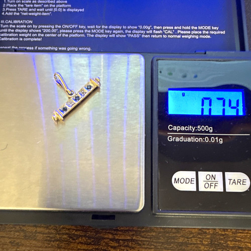 9ct yellow gold bar pendant - bar,